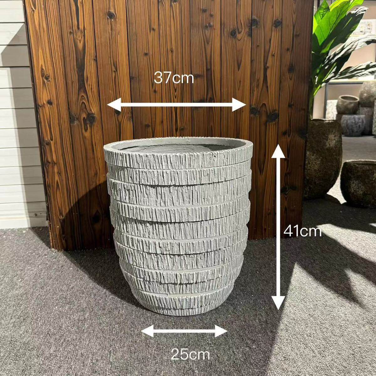 落地创意水泥花盆现代简约客厅室内外绿植花器大号盆栽容器