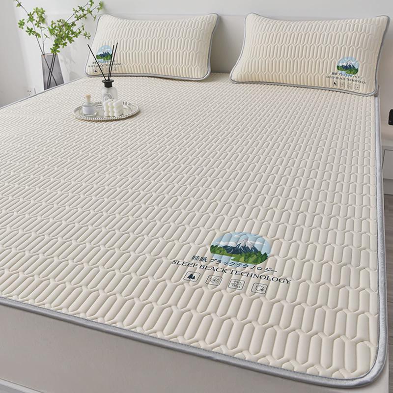 9zrt夏季冰丝软席床笠2023新款夏天乳胶凉席三件套子可水洗空