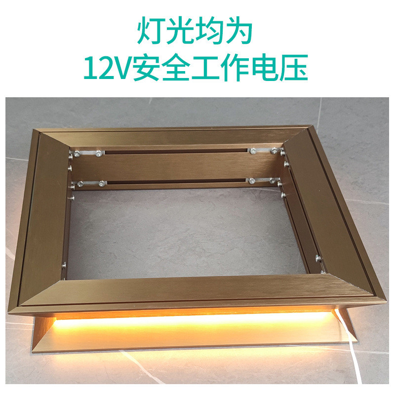 时尚简约橱柜灯条 45度拼角免铝合金拉手隐藏式厨房岛台柜led灯条