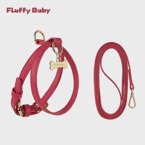 fluffybaby新款宠物夏天绳狗狗牵引绳猫咪项圈胸背带猫狗通用外出