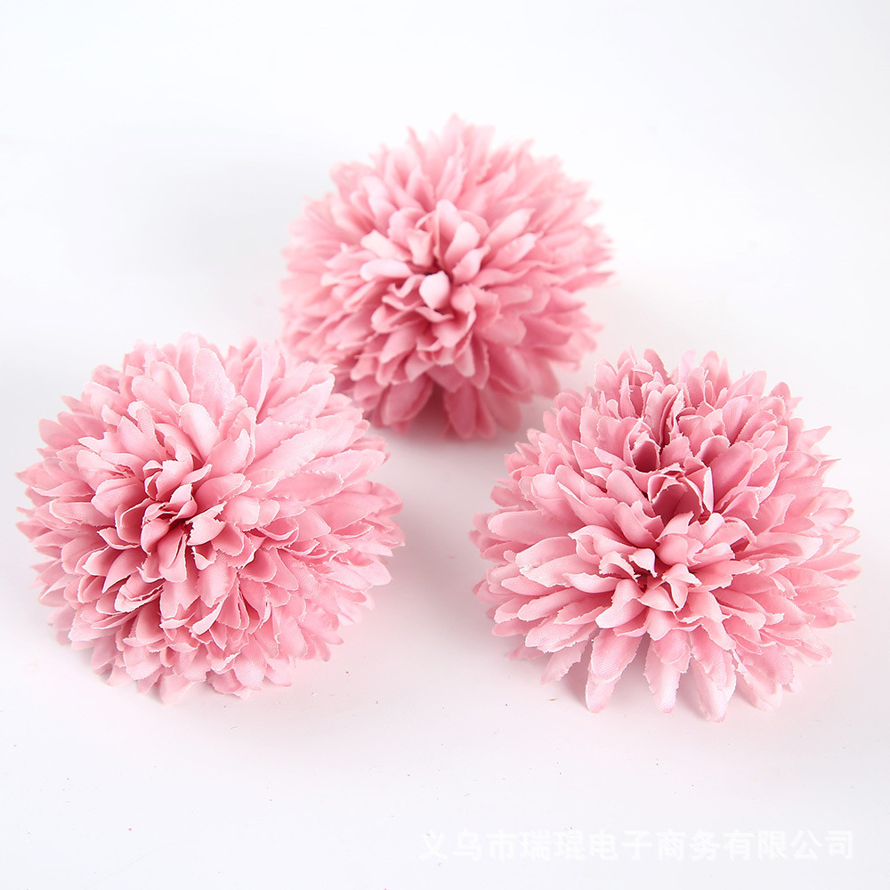 仿真小球乒乓菊菊花头diy手工插花服装草帽配饰婚礼婚庆装饰
