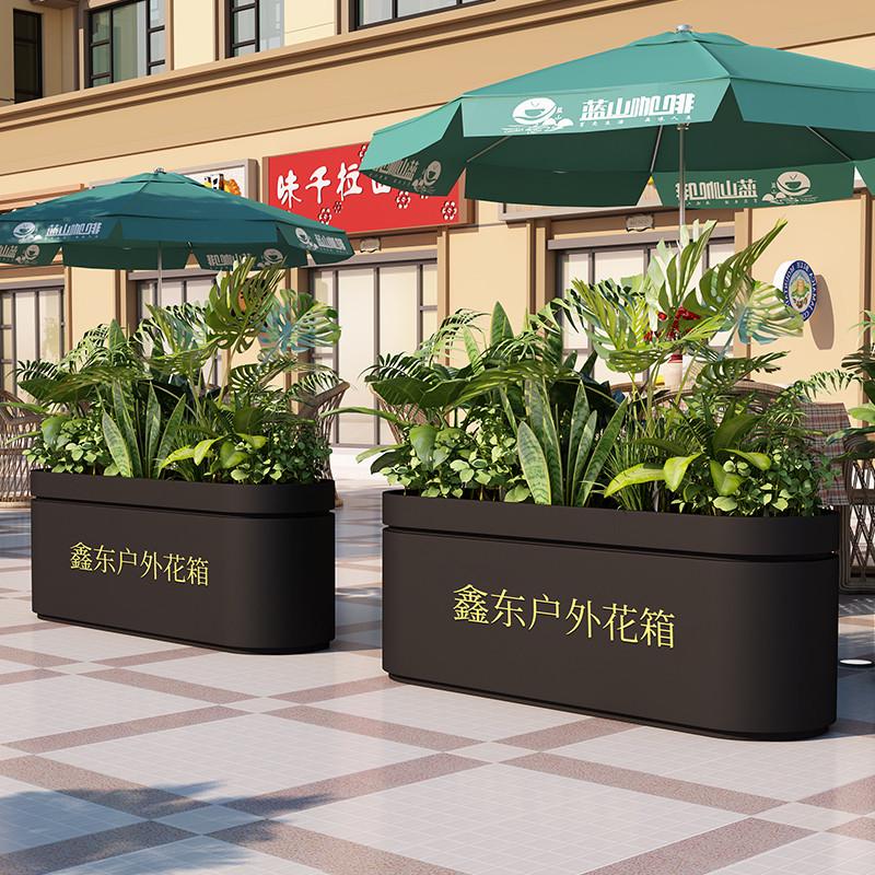 户外不锈钢花箱组合咖啡厅酒店市政外摆花架样品屋展示中心铁艺花