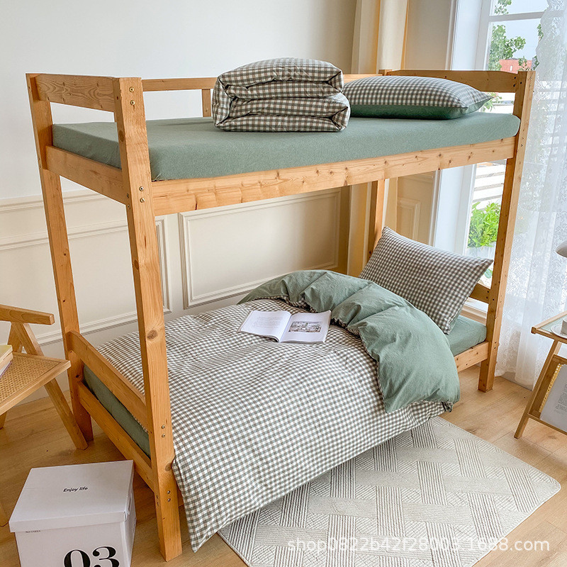 宿舍长绒棉四件套学生宿舍三件套学校批发純棉六件套床上用品套装