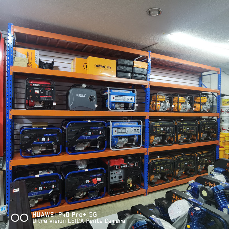 五金工具货物架蓝橙色货架多层商用货架子仓库沈阳吉林内蒙货架厂