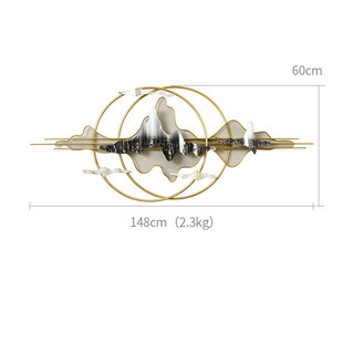 新中式沙发客厅墙上挂件铁艺壁饰背景墙面装饰品高档电视墙饰挂饰