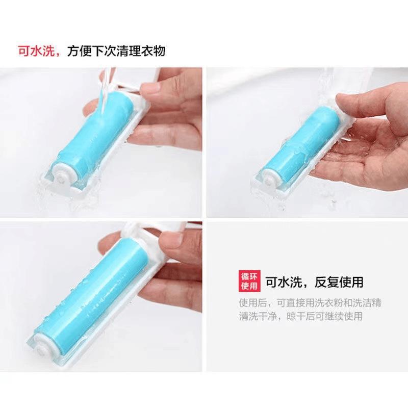 S588迷你可折叠可水洗粘毛器便携式衣物除毛器地毯床单毛刷床刷塑