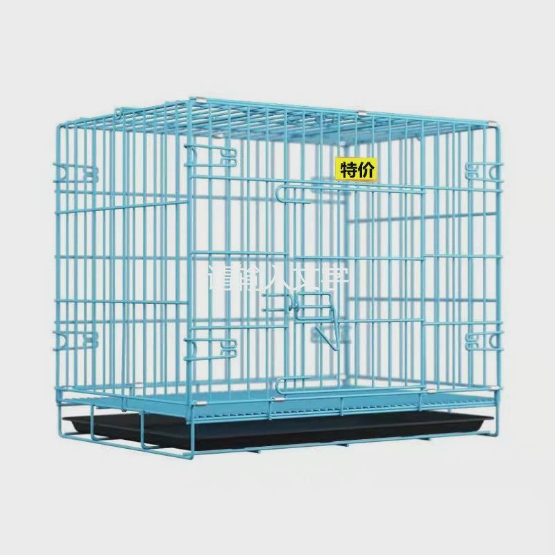 狗笼子折叠加密中加粗小型犬泰迪狗狗窝家用室内带厕所猫兔笼子