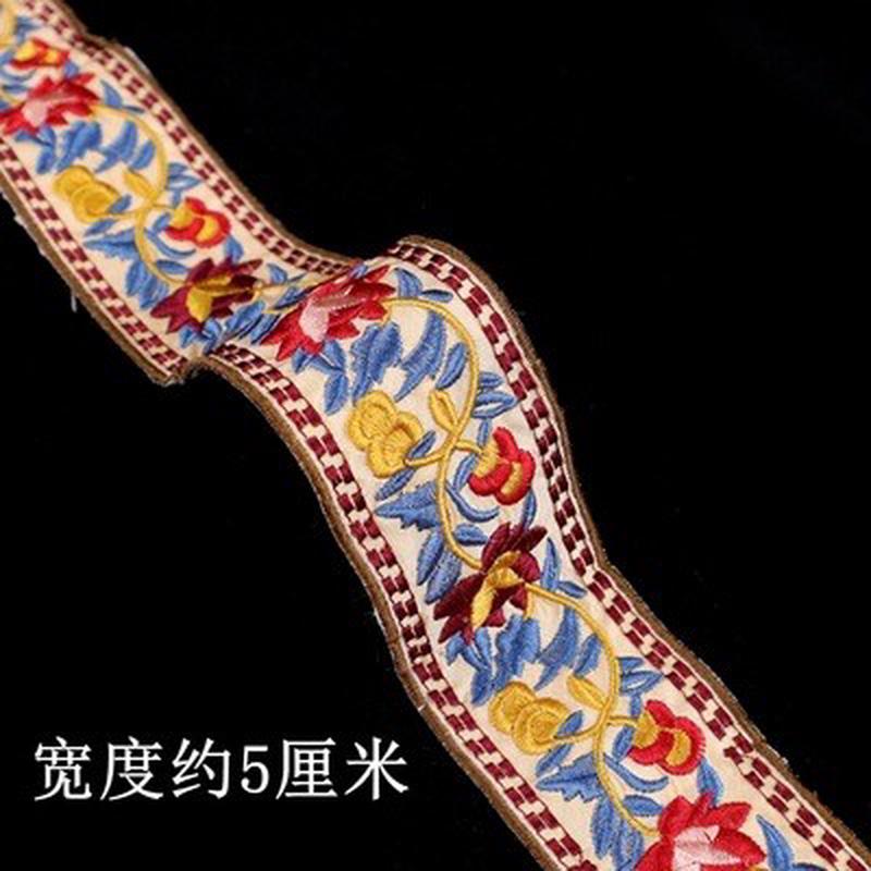 少数民族刺绣织带花边彩色立体风情花边 手工diy异域提花服装辅料