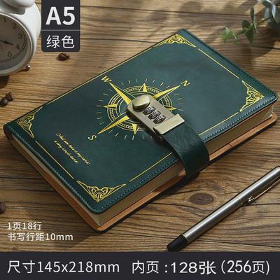 5复古密码本带锁新款精致男女孩密码锁笔记本子日记本简约文艺高