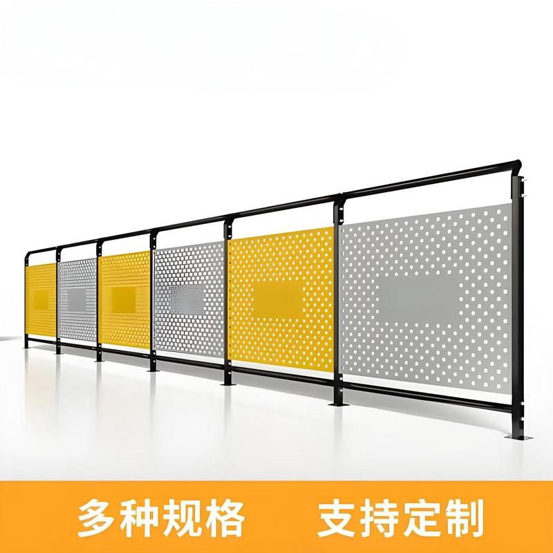 华丝际冲孔洞铁丝车间隔离网工厂观光通道护栏仓库板围栏定制厂家