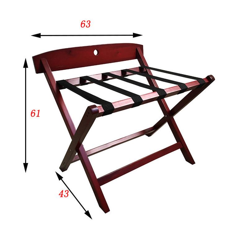 加大民宿折叠实木行李架酒店宾馆客房收纳架置物架卧室放衣架新品