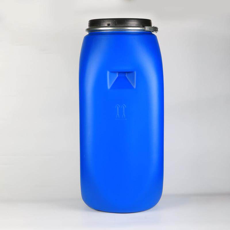 水桶100l法兰桶开口桶塑料化桶液体涂料废液桶避光铁箍加厚化工桶