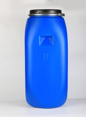 加厚100L法兰桶开口桶塑料化桶液体涂料废液桶避光铁箍水桶化工桶