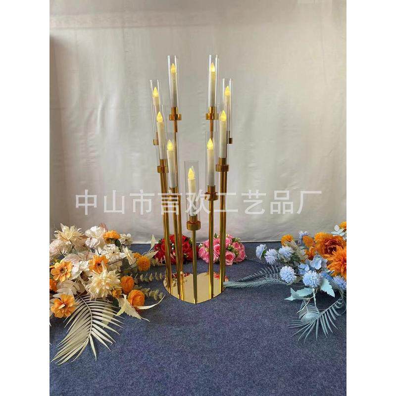 新款婚庆道具步步烛台高摆件酒店装饰用品浪漫烛光晚餐蜡烛台摆件