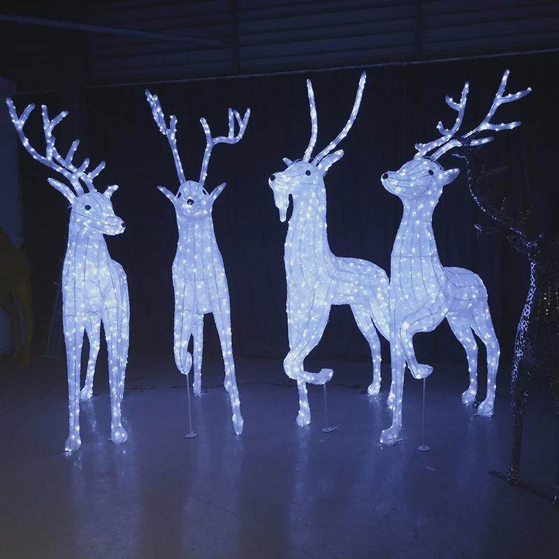 户外亮化led梅花鹿灯3d立体仿真动物造型灯网红景观灯装饰圣诞