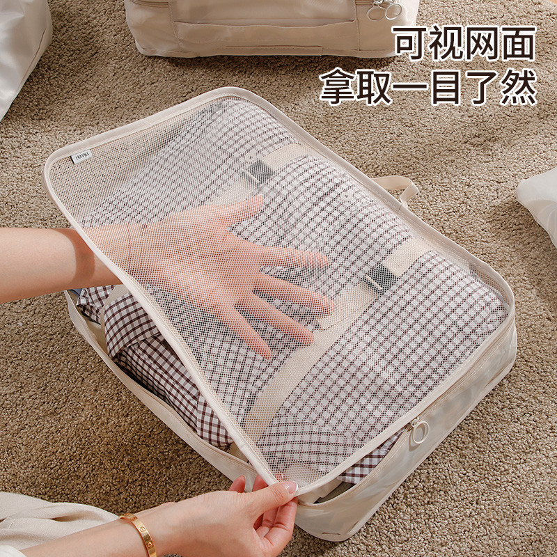 日本旅行分装收纳袋行李箱出差内衣内裤整理包防水鞋子抽绳束口袋
