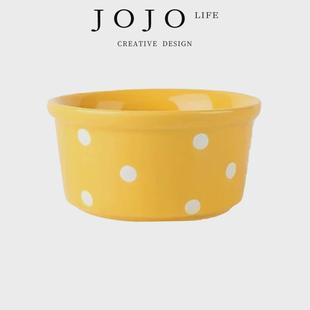PD.visit.烤碗创意陶瓷舒芙蕾波点布丁杯耐高温 无望 JOJO