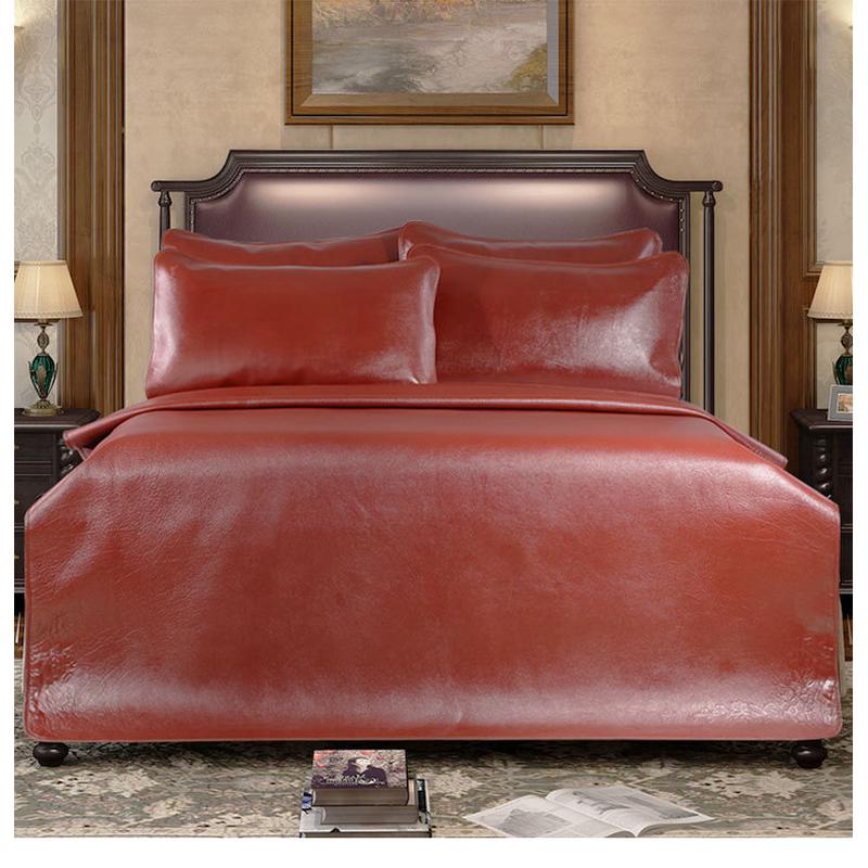 头层牛皮加厚礼品凉席整张1.5米水牛皮席1.8m软席床垫硬席