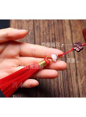 紫檀古风梅花木梳创意立体雕花复古美发木质梳子促销礼品夜市直播