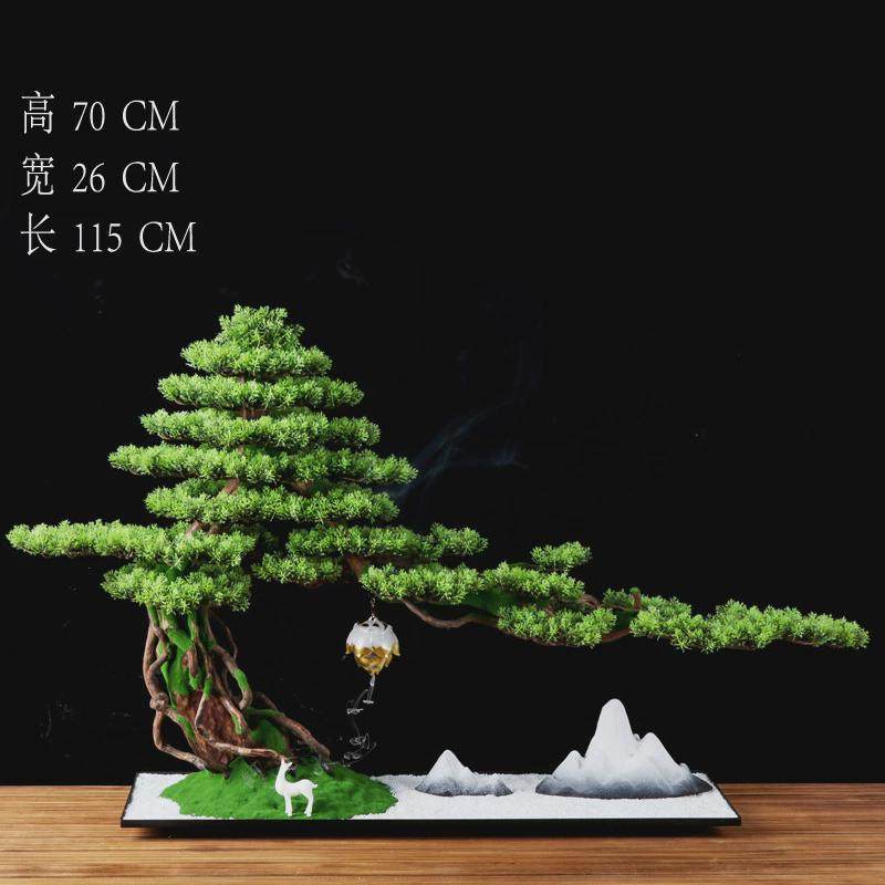 办公室大摆件绿植售楼部装饰品罗汉松盆景新中式仿真迎客松摆件,鲜花速递/花卉仿真/绿植园艺,仿真绿植,淘宝优惠券,粉丝福利购,淘宝优惠卷