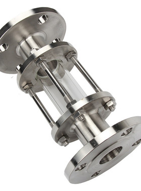 304不锈钢法兰视盅玻璃管视镜锅炉视筒管道直流观察视窗hgs07-126