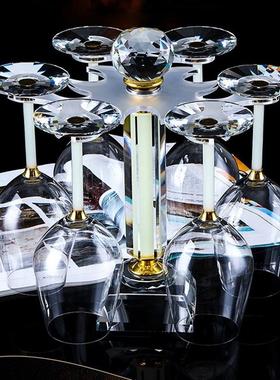 水晶红酒杯悬挂架摆件高脚杯架欧式葡萄红酒架架分酒器酒杯架倒挂