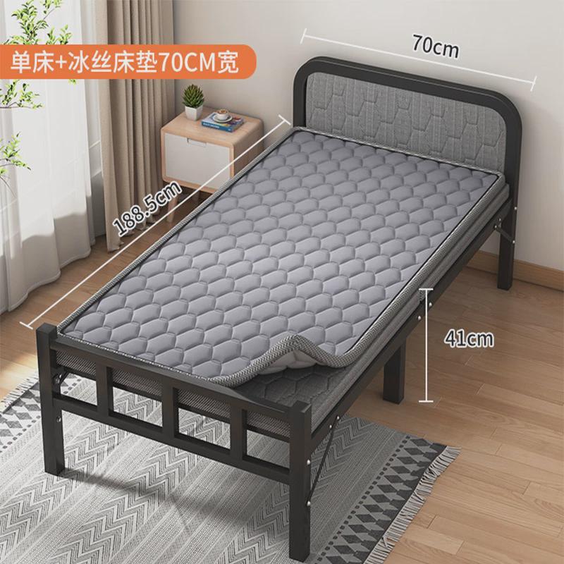 折叠床单人家用双人1.2米出租房小铁简易午休陪护加床硬板午睡床