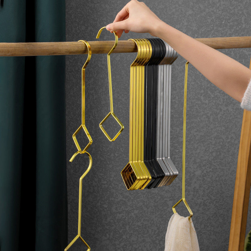 39n菱形钩服装店展示s钩子金属吊钩家用挂衣帽s勾子加长扁s型挂钩