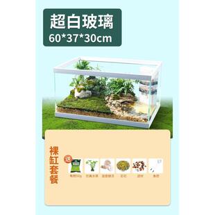 超白玻璃乌龟缸家用生态造景带晒台别墅饲养缸鱼龟缸混养龟专用缸