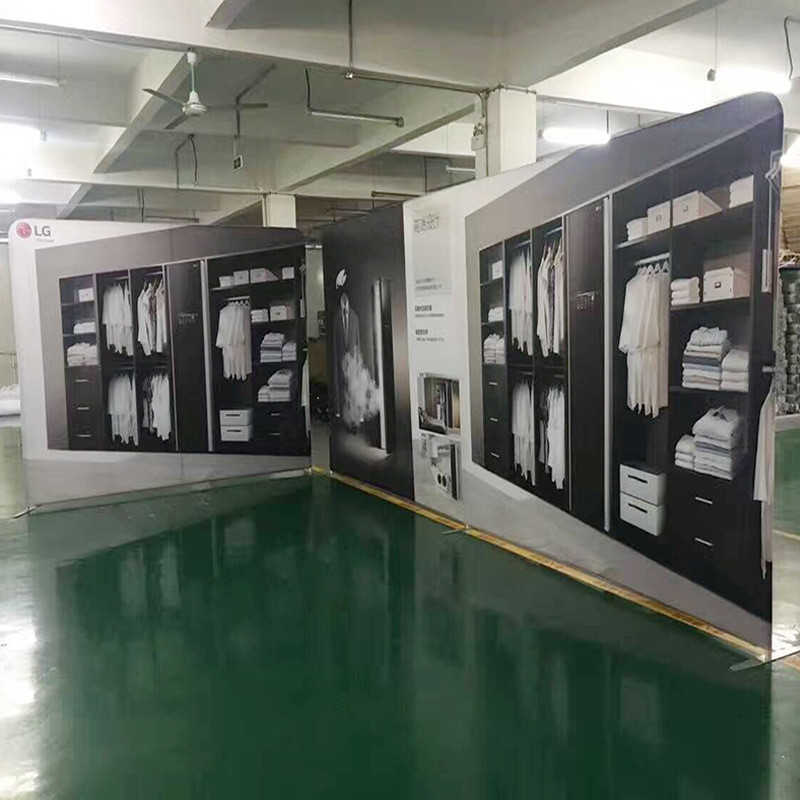 加工出口铝合金展会背景展示架秀直形快幕便携式签到背景板