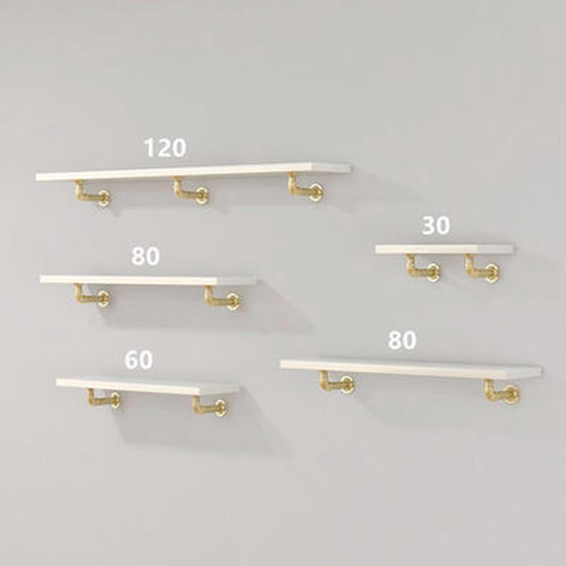 北欧创意实木置物架墙壁一字板壁客厅挂架工业风铁艺水管装饰架