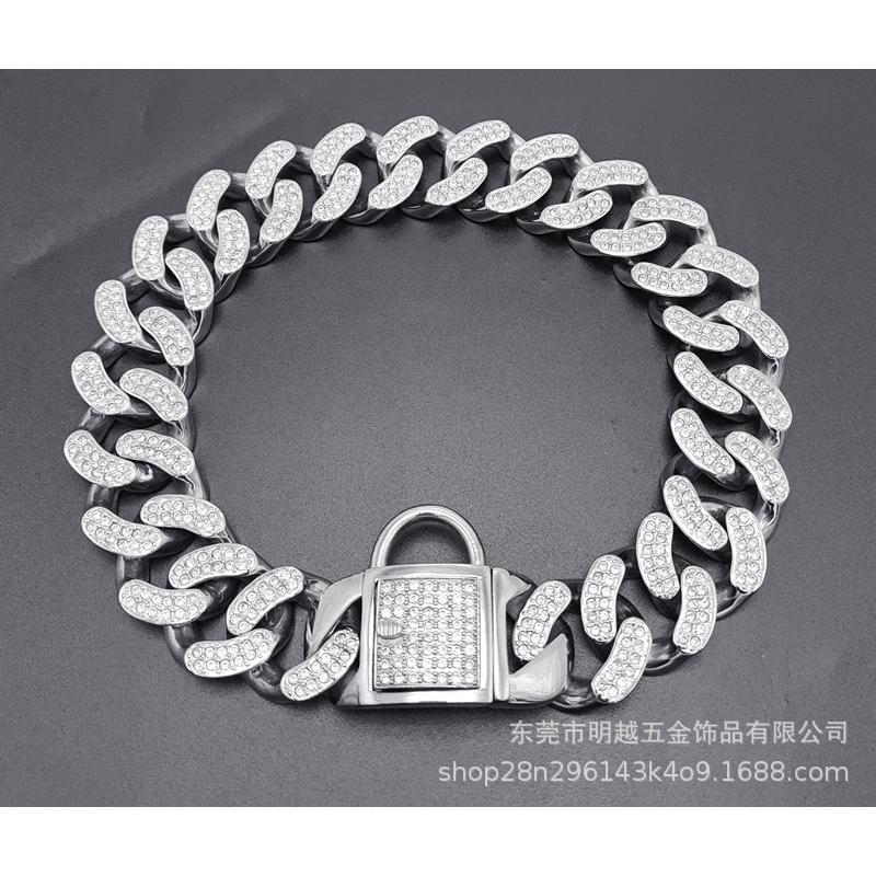 32mm狗脖圈宠物用品狗链狗项圈不锈钢恶霸犬链大型犬不锈钢铸造链