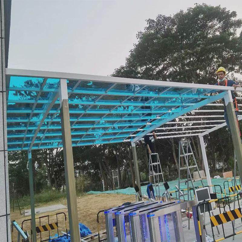 车篷房顶隔热阳光房透明隔音防晒pc耐力板雨棚别墅遮阳棚雨篷批发