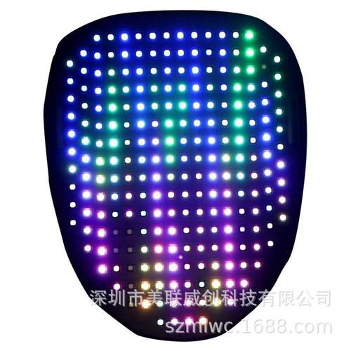 热销万圣节跨境ledapp面具发光面具变脸感应派对舞会酒吧氛围道具