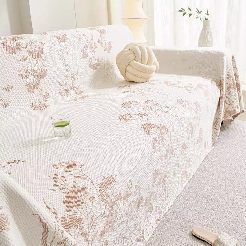 夏季凉感沙发巾夏天款一片式全包沙发套罩防尘高级感冰丝沙发盖布,居家布艺,沙发垫,淘宝优惠券,粉丝福利购,淘宝优惠卷