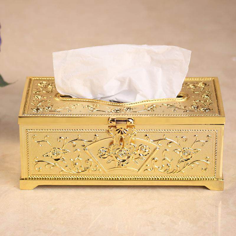高档镀银镀金滴胶欧式纸巾盒酒店酒吧KTV抽纸盒家居用品装饰品