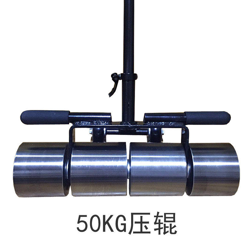 PVC塑胶运动亚麻商用地板压实施工工具50KG压辊不锈钢压轮滚轮器