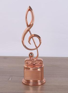 定制奖杯树脂奖杯学校团队舞蹈比赛奖杯电镀音符奖杯纪念品摆件