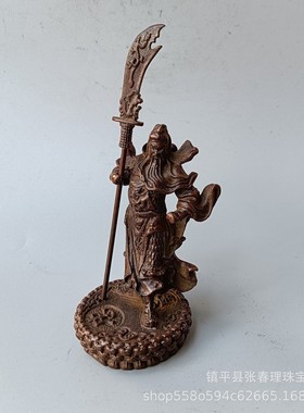 厂家批发铜器醇厚小摆件工艺精湛包浆关公型态完整