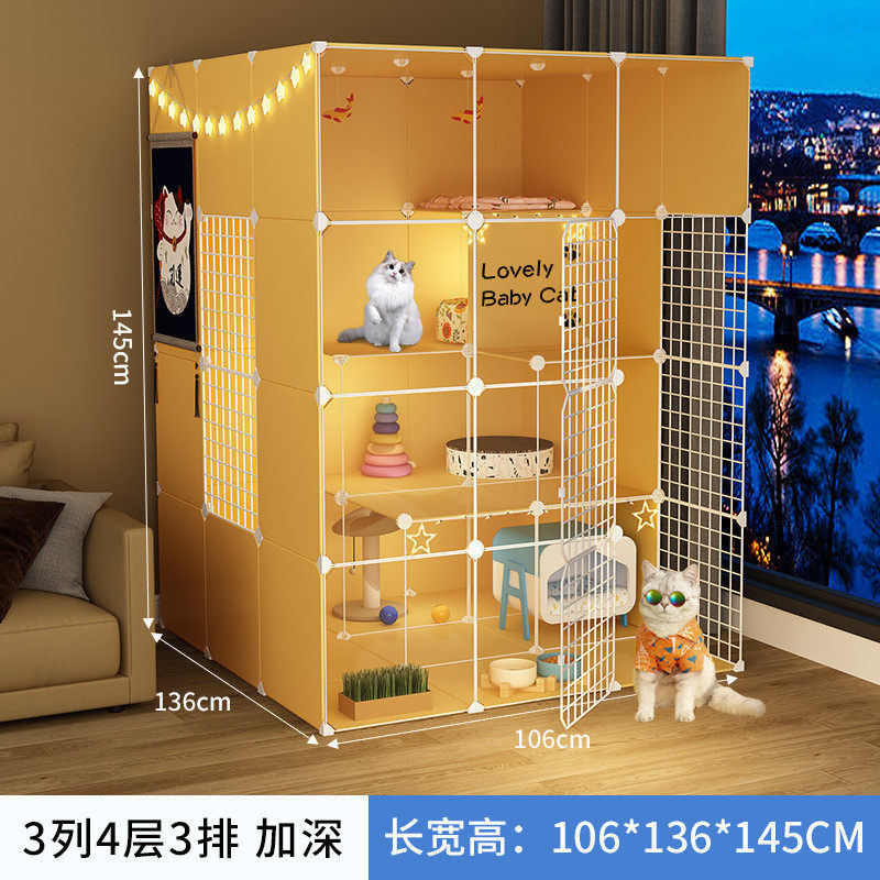 猫狗笼子家用室内超大空间宠物围栏别墅猫笼成年猫幼猫猫咪不占地