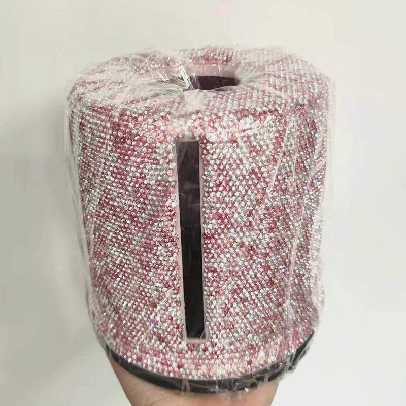 镶钻纸巾盒纸巾筒圆形方形抽纸盒简约卷纸卧室欧式客厅筒桶卫生纸