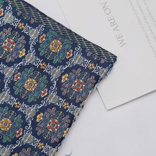 织金布料 西袋织金襕花菱文日本和风家品手帐阵茶垫商店软装