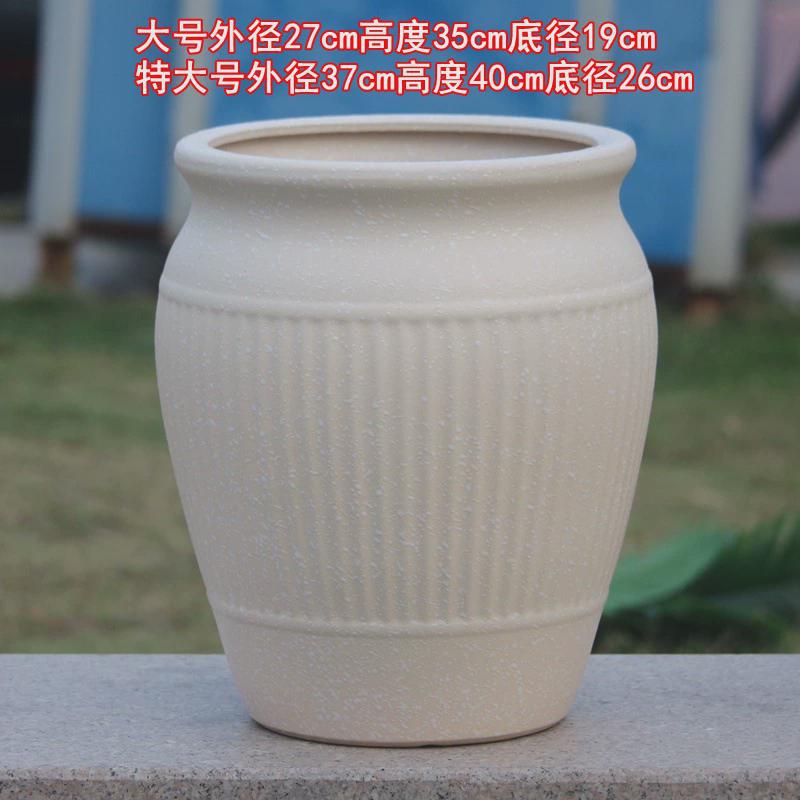 客厅阳台花盆大号特大号超大绣球花盆陶瓷肚盆别墅院子仿古粗陶罐