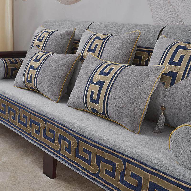 新中式沙发垫四季通用垫子罩套防滑全包盖布坐垫高档布艺垫子,居家布艺,沙发垫,淘宝优惠券,粉丝福利购,淘宝优惠卷