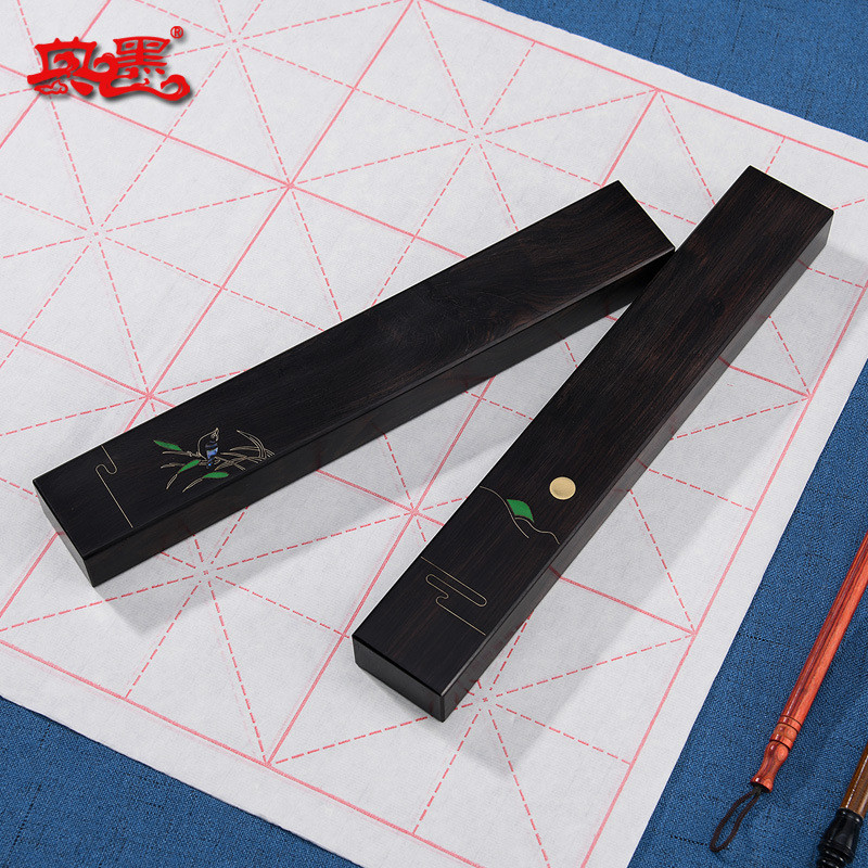 铜丝书法镇尺手工镶嵌螺钿高校檀木纸镇创意中国风礼品嘉奖纪念品