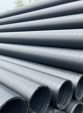 hdpe双平壁钢塑埋缠绕管地复合300sn8排污水管中空壁塑钢缠绕管
