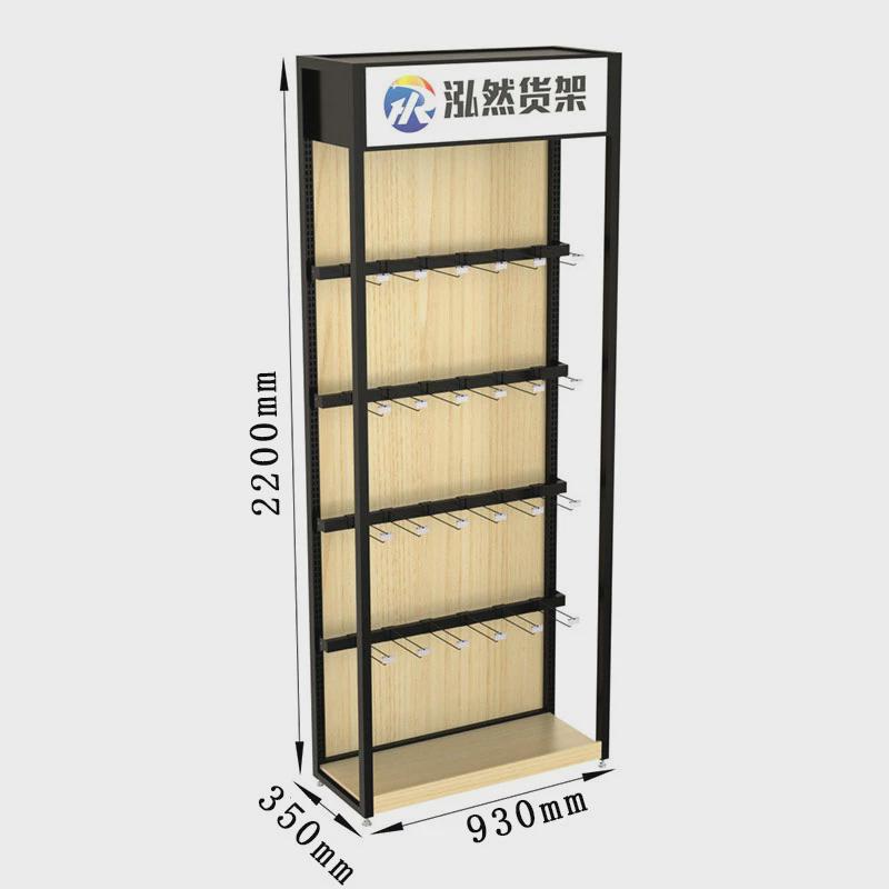 商超钢木货柜实用超市货架展示架便利店陈列架多层单双面中岛展柜