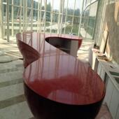 人造石厂家异形装 饰板人造石异形加工纯白板复合亚克力吧台定制