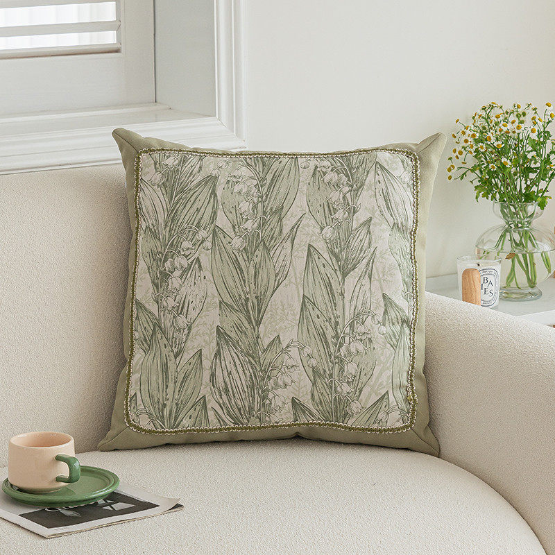美式可拆洗靠垫抱枕方形床头客厅沙发靠枕套不含芯汽车办公室护腰