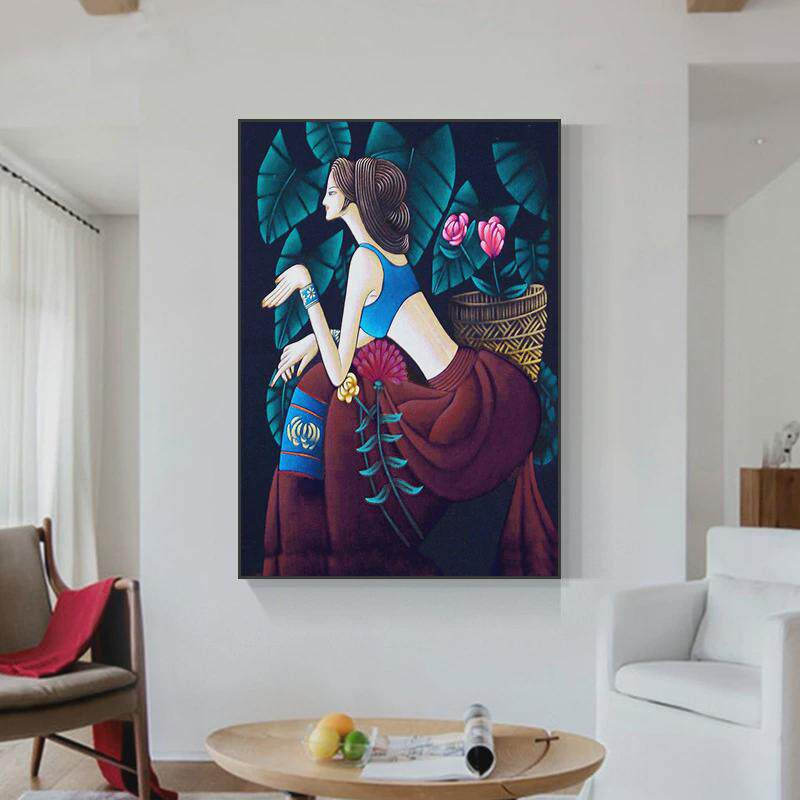 少数民族风情餐厅装饰画特色酒店宾馆挂画饭店火锅店农家乐墙壁画